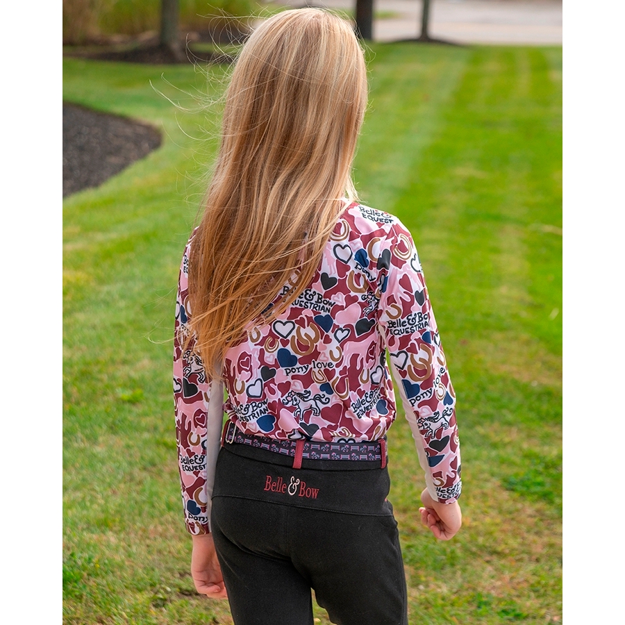 Belle & Bow Equestrian Pony Love Long Sleeve Sun Shirt Children's