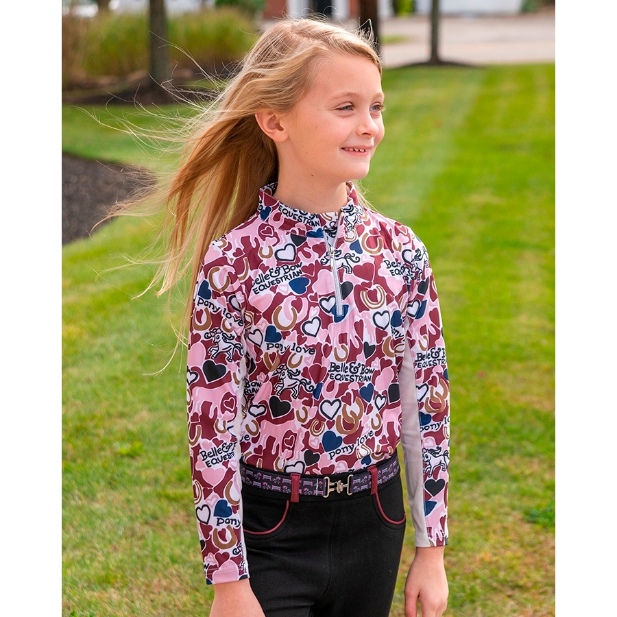 Belle & Bow Equestrian Pony Love Long Sleeve Sun Shirt Children's