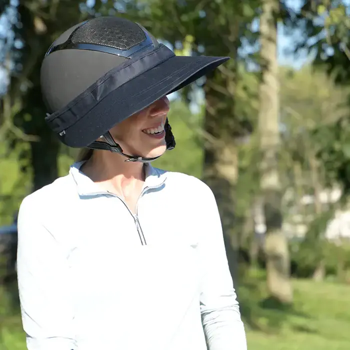 EquiVisor Helmet Visor (Black) Helmet Accessories at Chagrin Saddlery Main