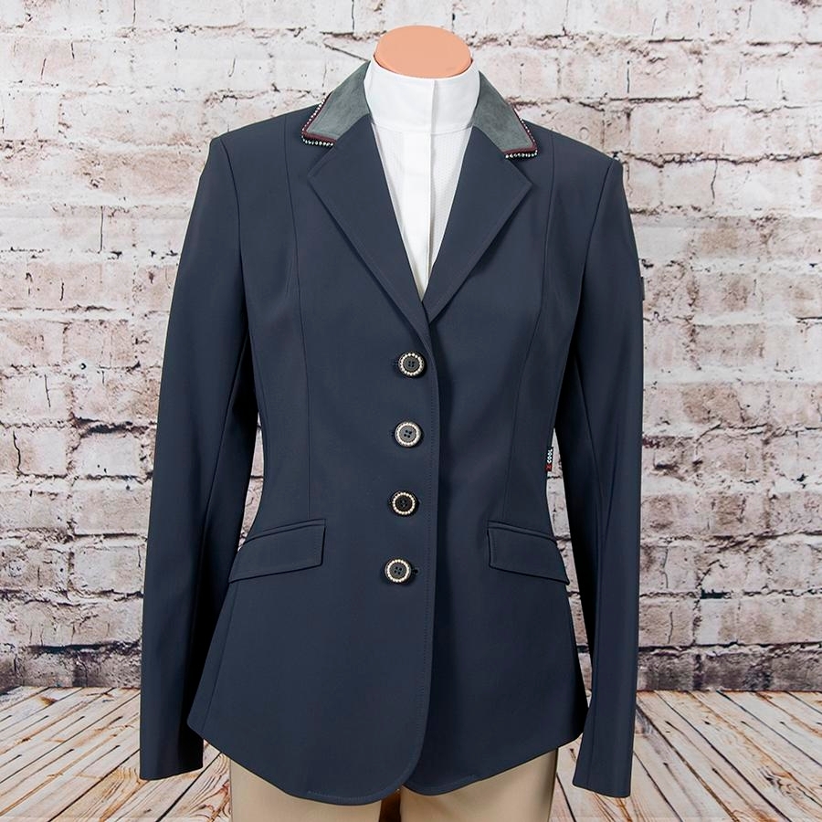 Equiline Consigned Ladies Custom Hunt Coat (Size 42 or US Size 6) Navy