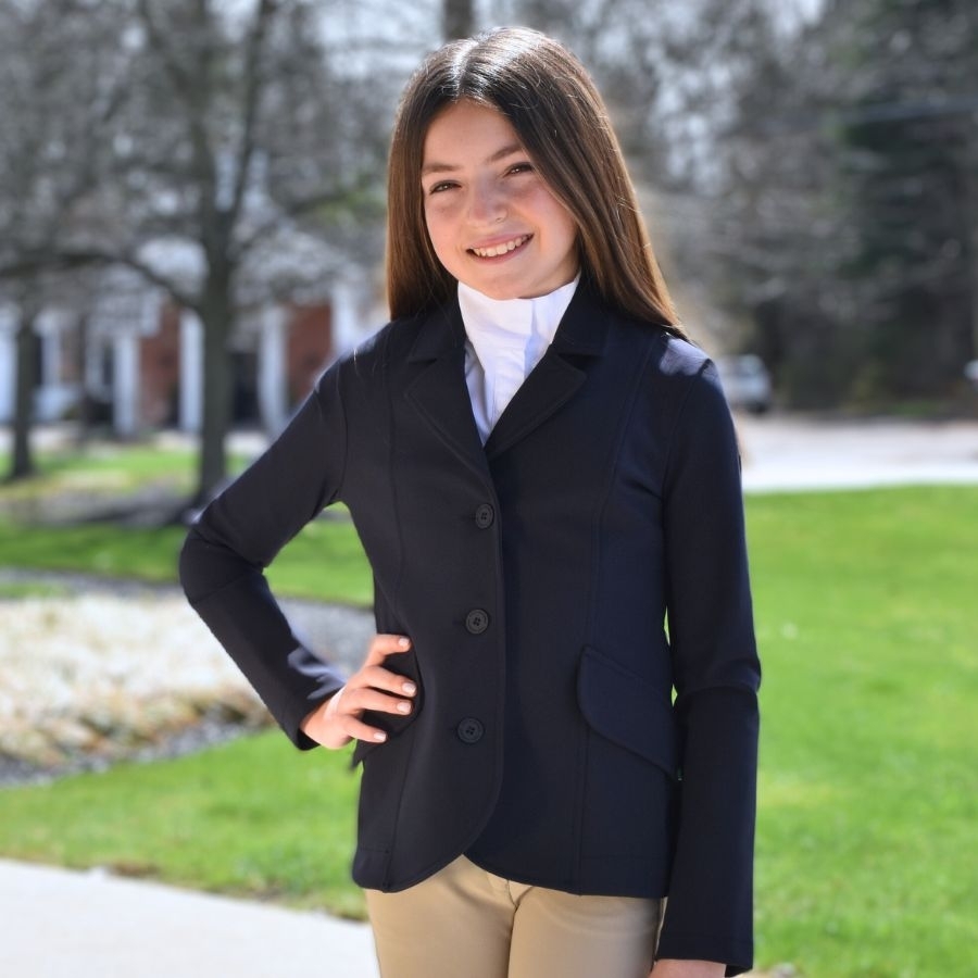 Veste Blazer équitation RJ Classics Fille Bleu Marine - Taille 14R Occasion