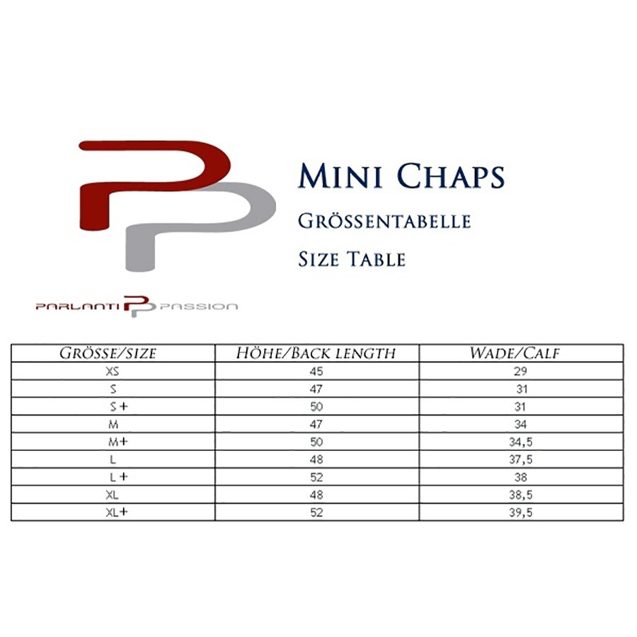 Parlanti Half Chap Half Chaps at Chagrin Saddlery Main