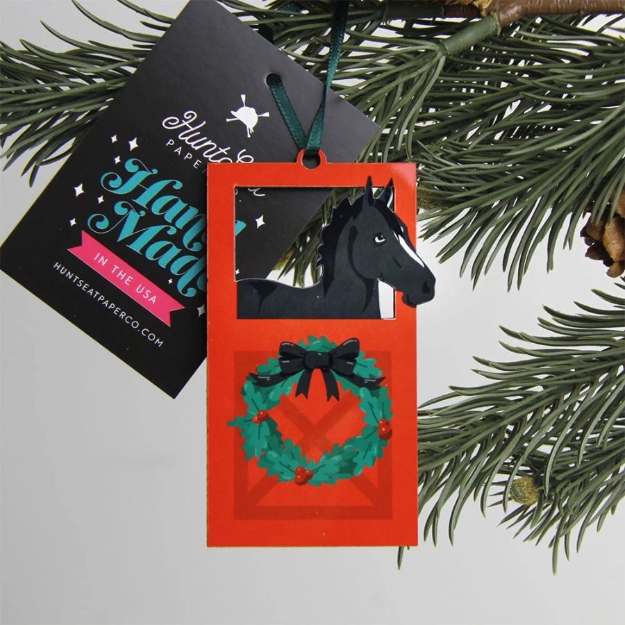 Hunt Seat Paper Holiday Ornament