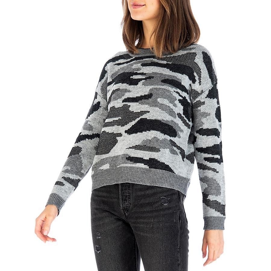 grey camo crewneck