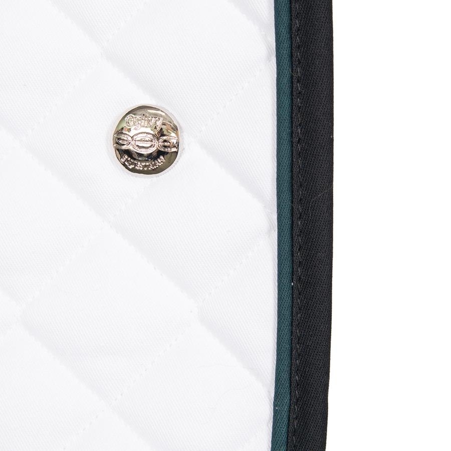 Ogilvy Equestrian Jump Baby Pad with Piping(White/Hunter Green/Black