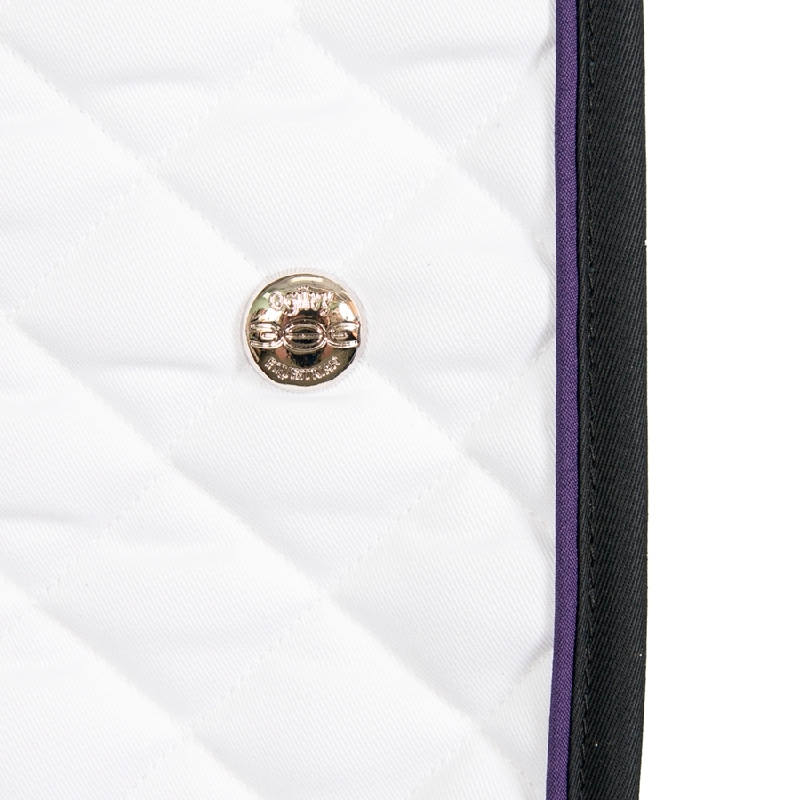 Ogilvy Equestrian Jump Baby Pad with Piping(White/Dark Purple/Black