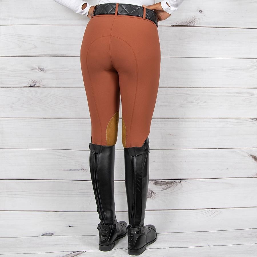 The Tailored Sportsman Ladies Boot Sock Front Zip Breech (Rust/Tan