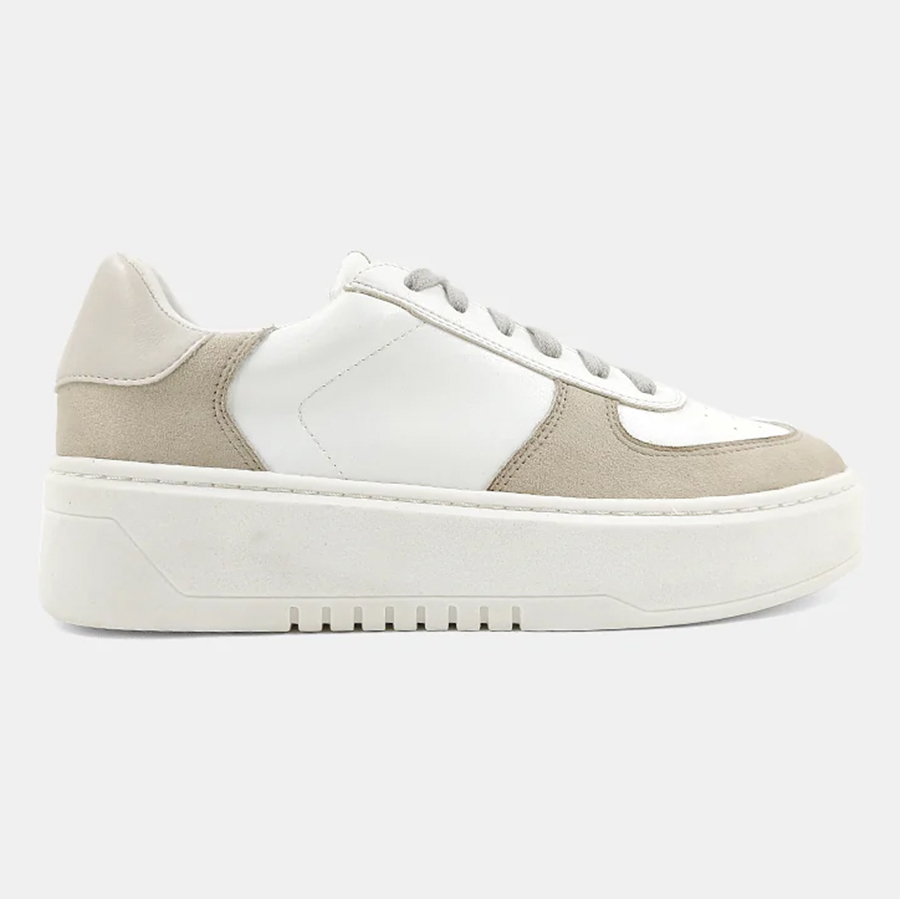 Shu Shop Shirley Sneaker (White/Tan) Sneakers at Chagrin