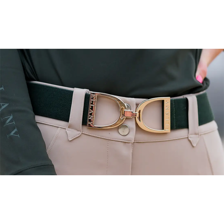 Black - 1.5 Rose Gold Stirrup Elastic Belt – Ellany