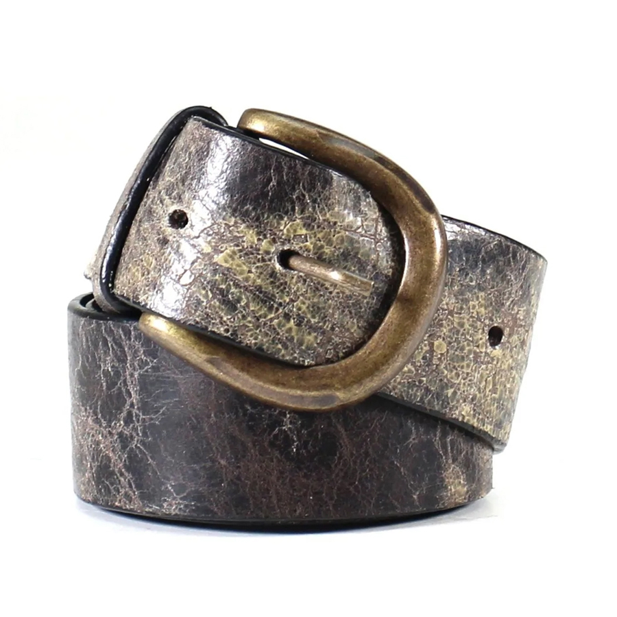 Diba True Vintage Leather Belt Charcoal Belts at Chagrin Saddlery