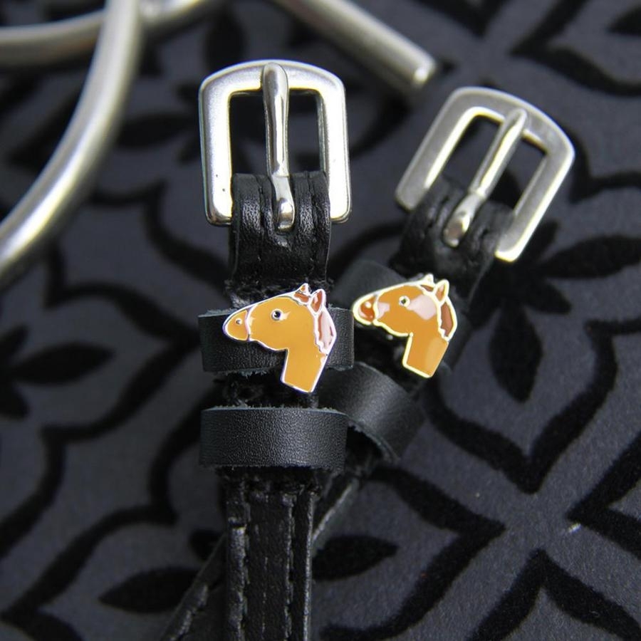 Mane Jane Chestnut Horse Spur Straps (Black) Adult Spur Straps at