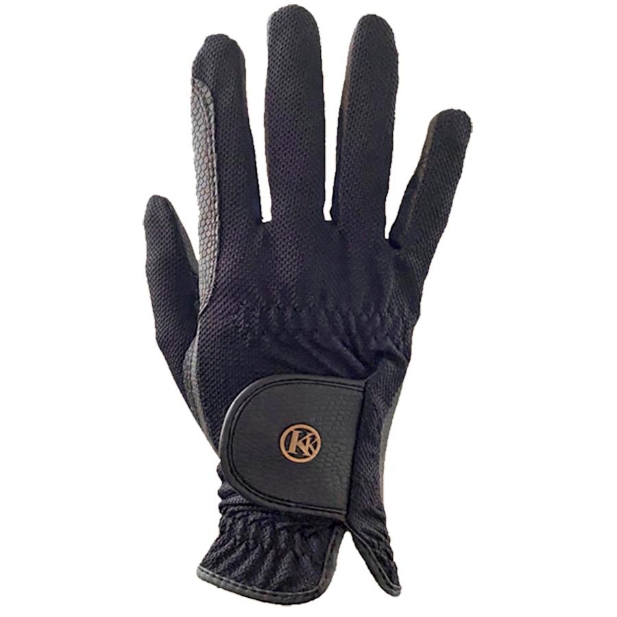 Kunkle Premium Mesh Gloves (Black) Gloves at Chagrin Saddlery Main