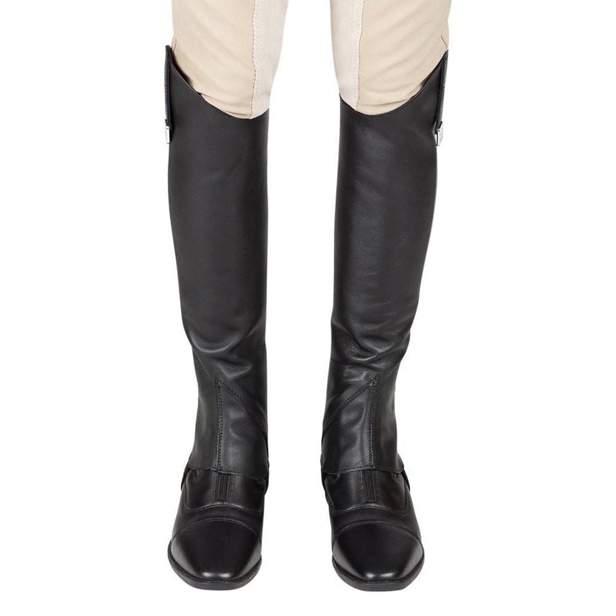 Huntley Equestrian Premium Brazilian Leather Half Chaps Adult Half