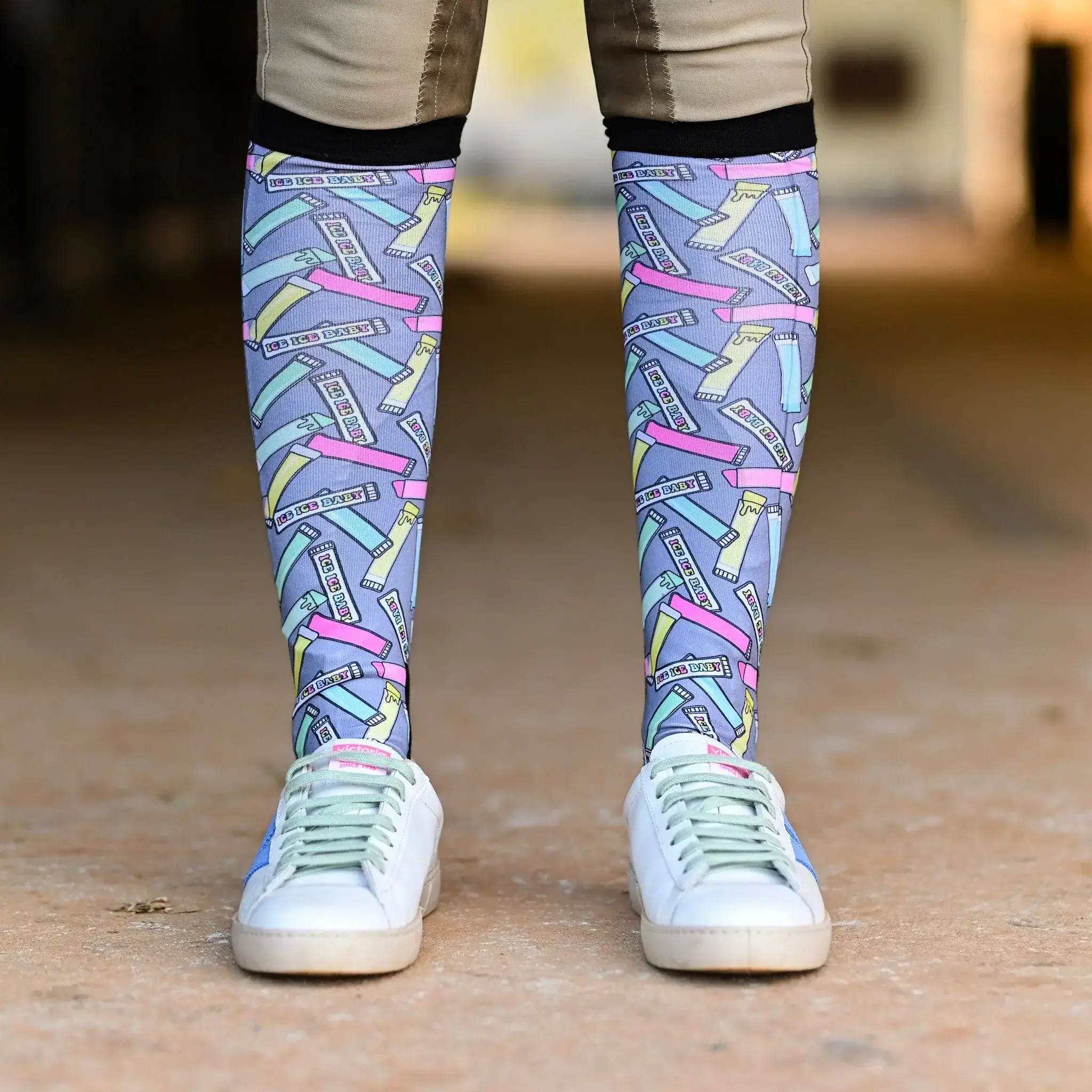 Dreamers Schemers DS Pair and a Spare Ice Ice Baby Boot Socks Socks Ladies Socks at Chagrin Saddlery Main