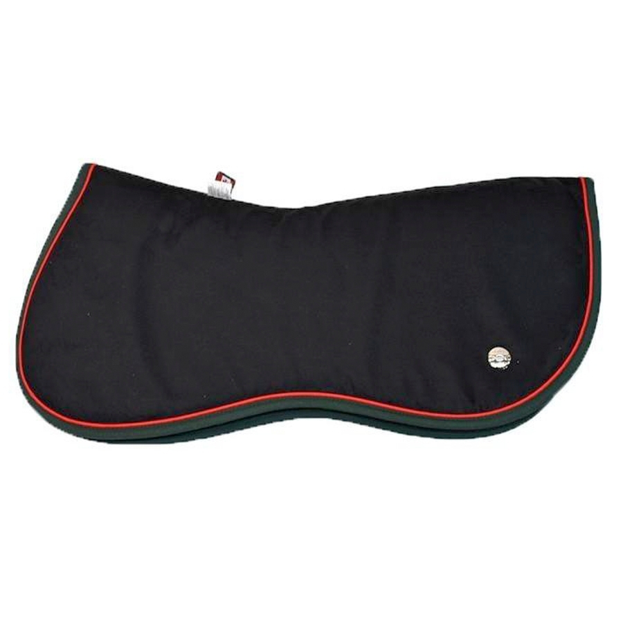 Ogilvy Equestrian Gummy Jump Half Pad Black Red Hunter Green Half Pads at Chagrin Saddlery Main
