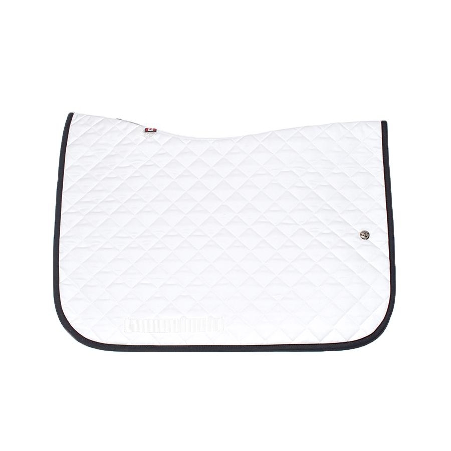 Black Ogilvy Square Quilted Close Contact Baby Saddle Pad White Navy 25x19 