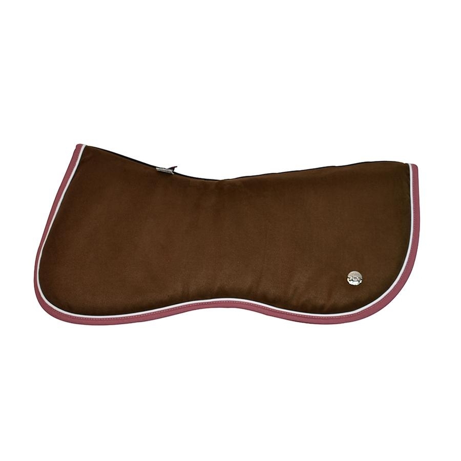 Ogilvy Equestrian Memory Foam Jump Half Pad (Chocolate/White/Salmon