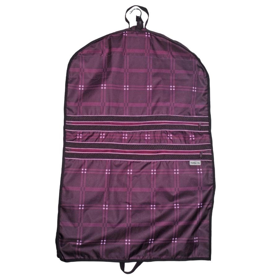 Chestnut Bay Gusset Garment Bag (Plum Plaid) Accessories Bags, Totes