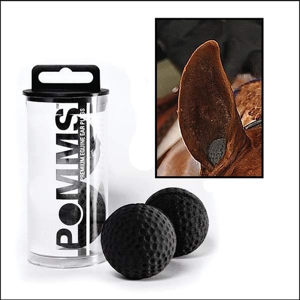 Equine Healthcare International POMMS Equine Earplugs (Black) 1 Pair