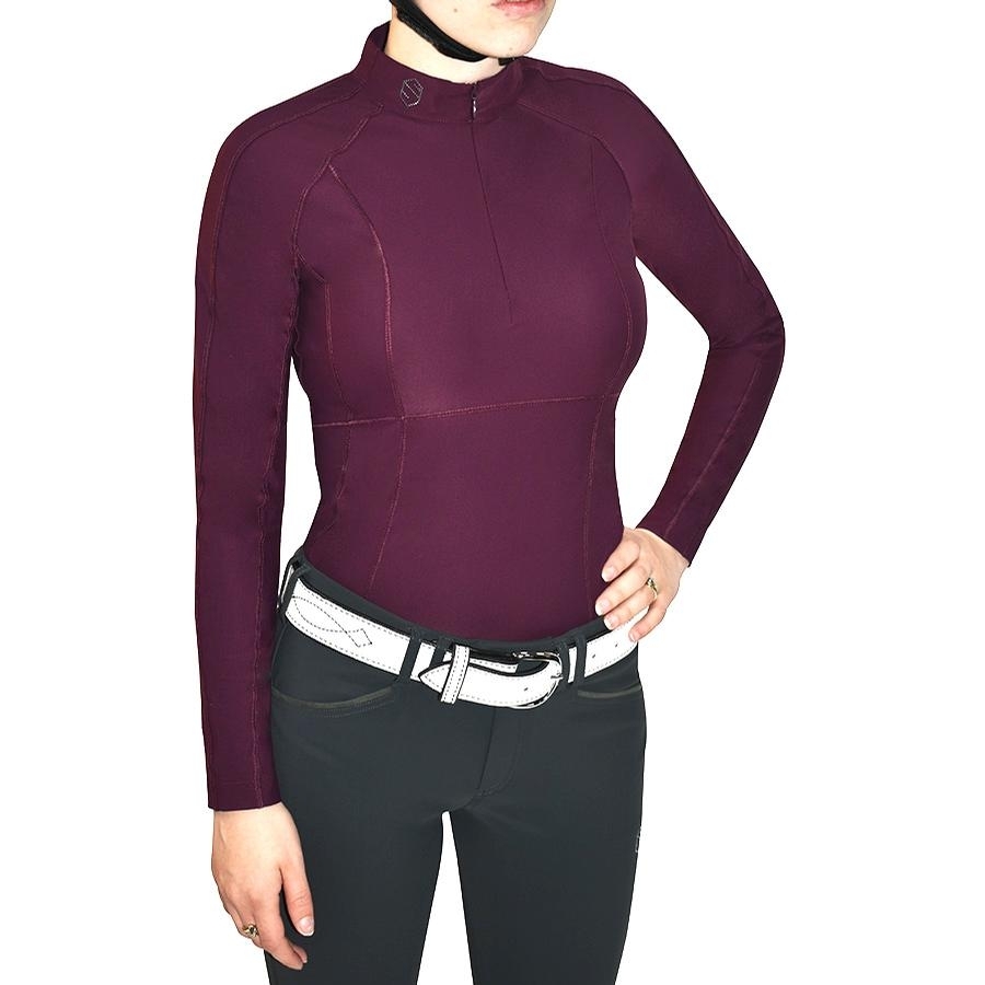 plum long sleeve shirt