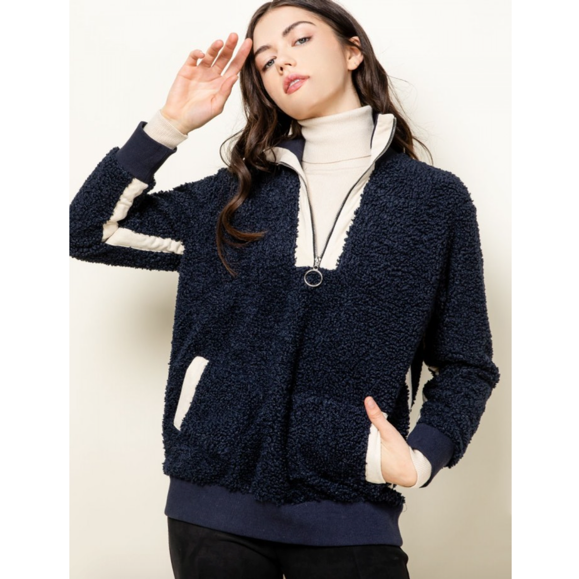 half zip up sweater women's