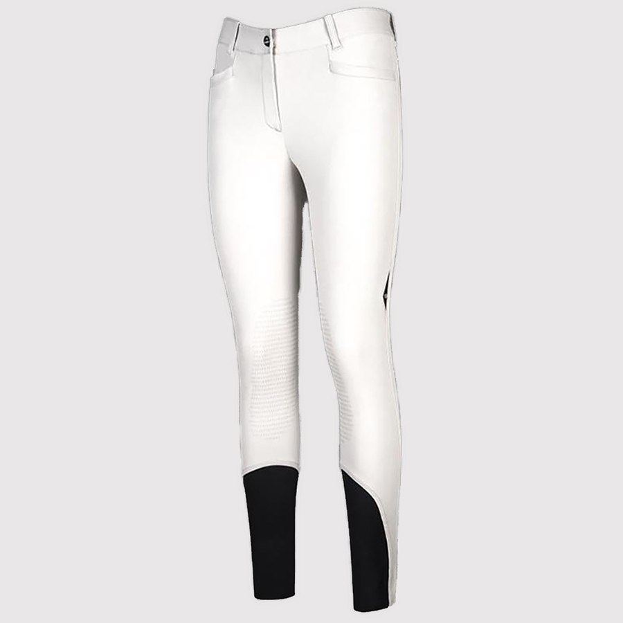 Equiline Ladies Ash Knee Patch Breech (White) Ladies Breeches at Chagrin  Saddlery Main
