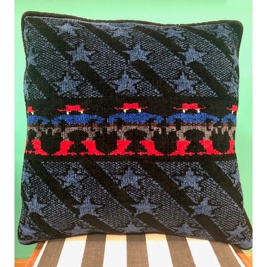 Chenille Cowboy Black w Stars