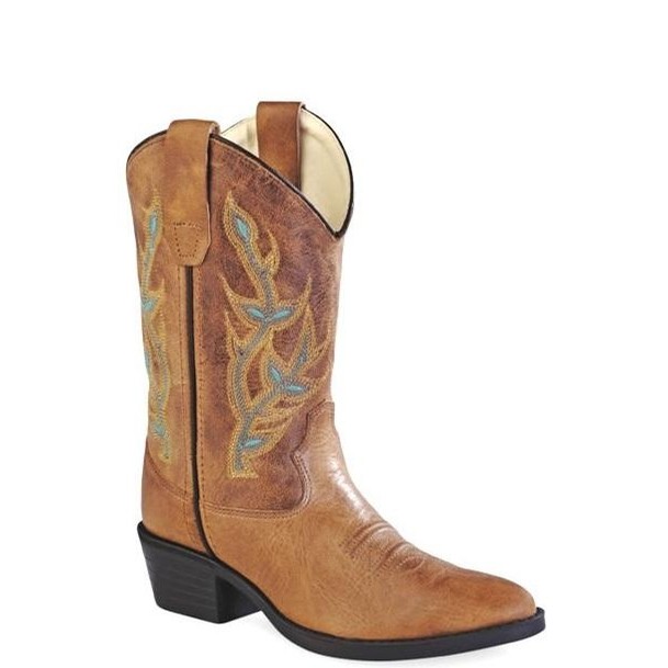 blue and brown cowboy boots