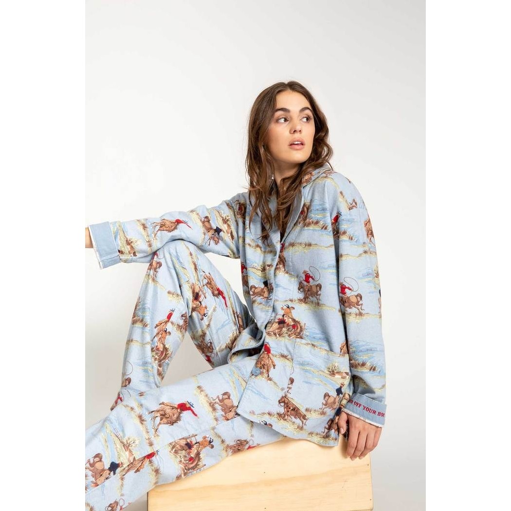 PJ Salvage Kick Off Your Boots Cowboy PJ Set Cowgirl at Cry Baby Ranch