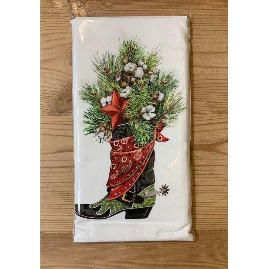 Pine Boot Flour Sack Towel