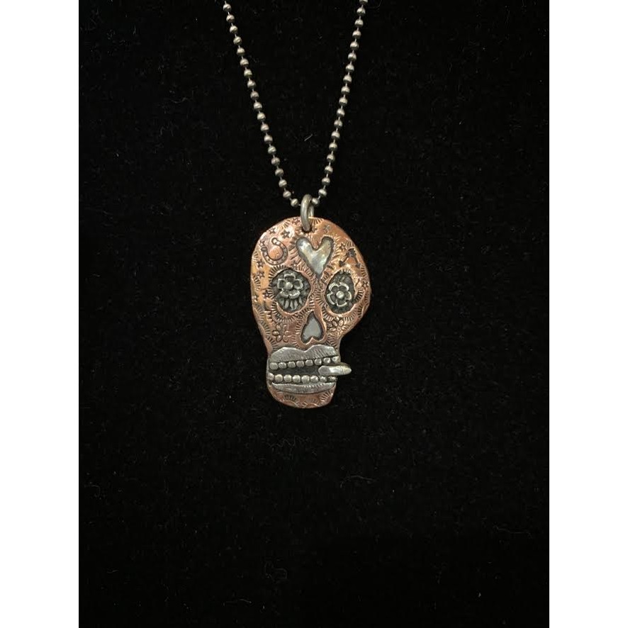 Smoking Skull Silver & Copper