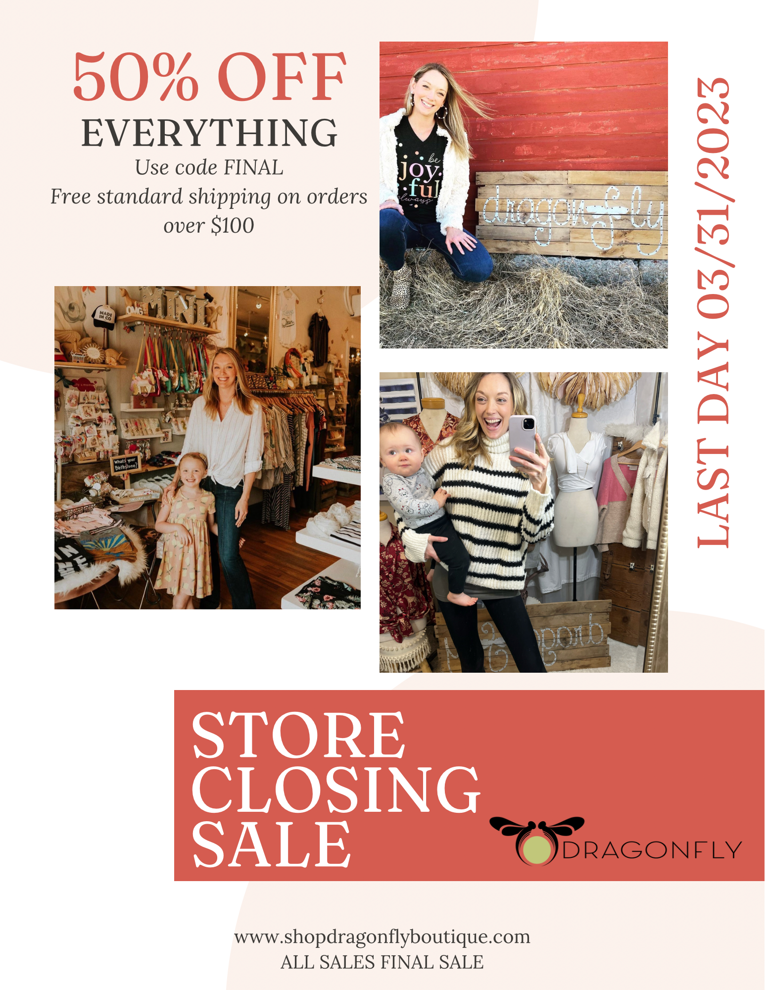 Last Chance to Shop with Us! 