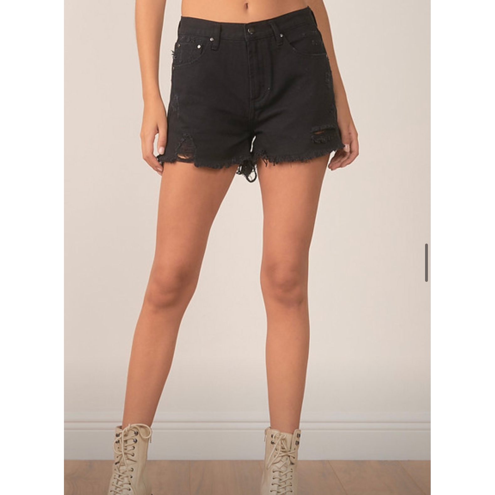 Cutoff Shorts (Black)