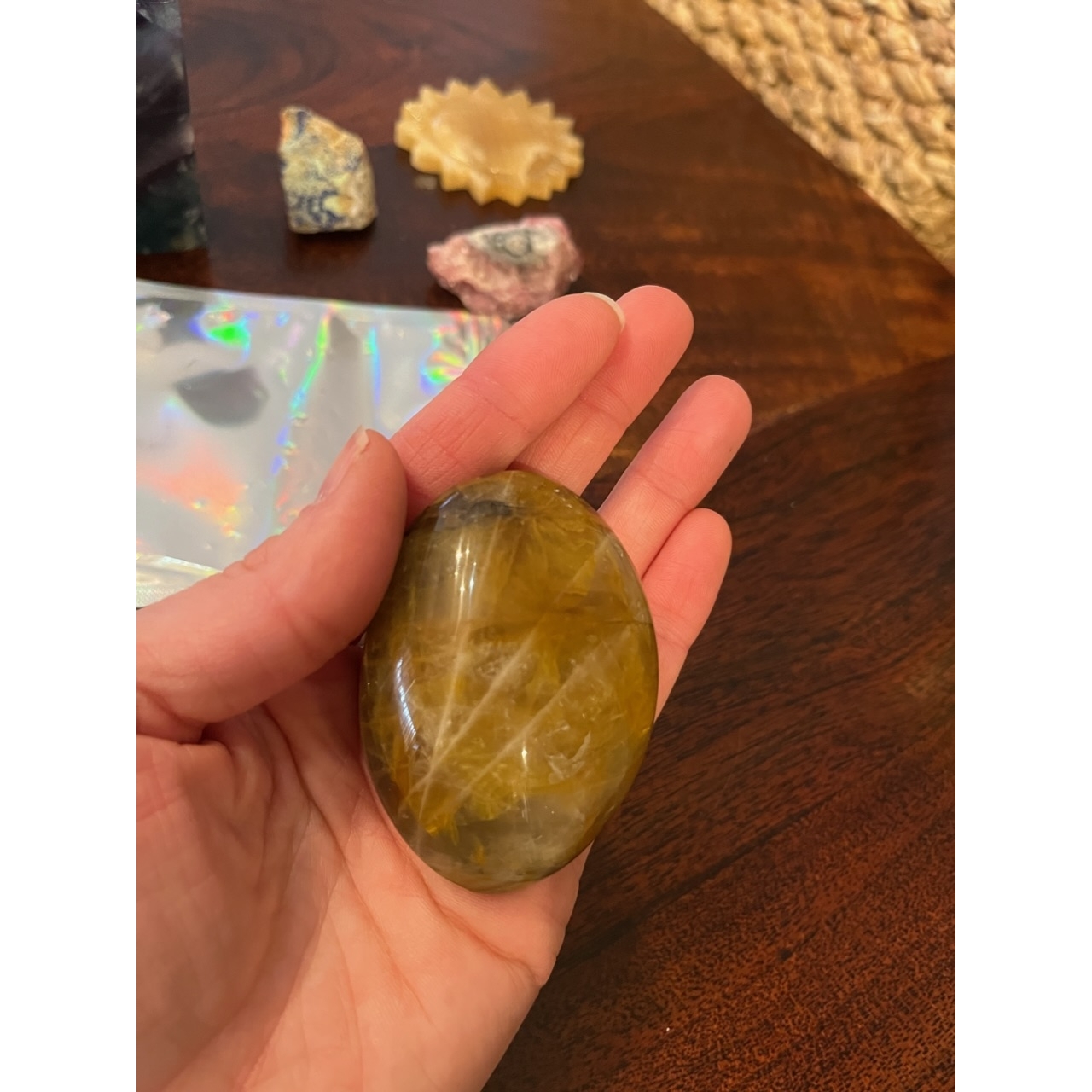 Golden Healer Palm Stone