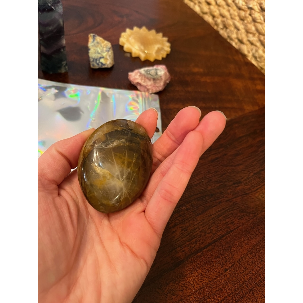 Golden Healer Palm Stone