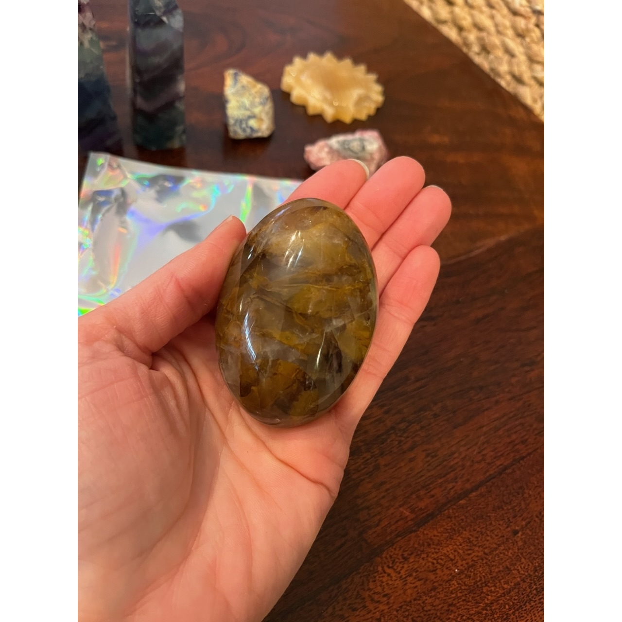 Golden Healer Palm Stone