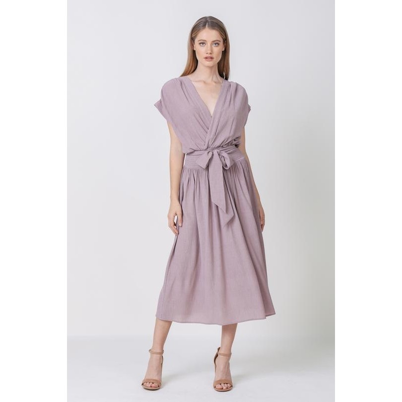 midi length dresses with short sleeves