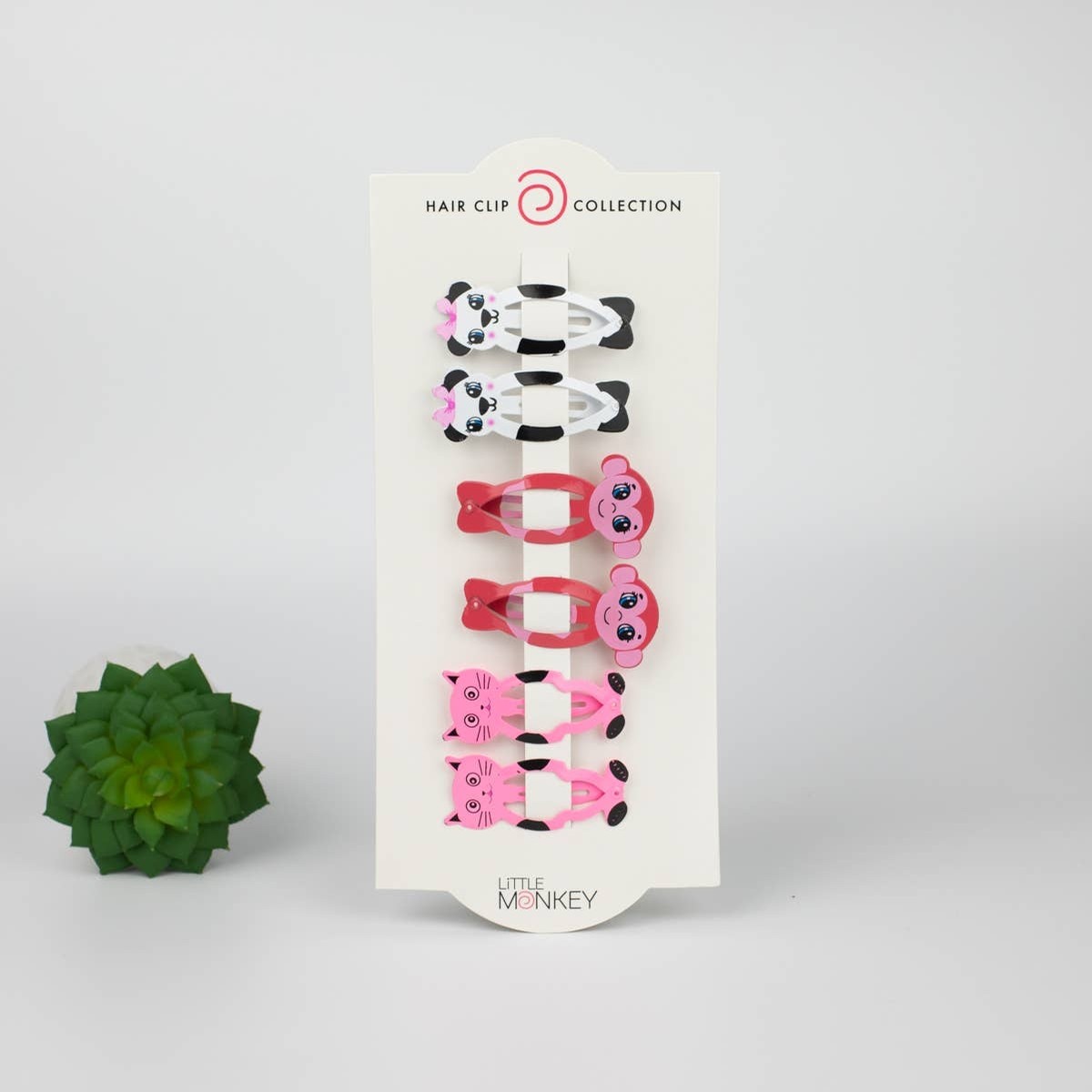 Set of 6 Hairclips (Animal Parade)