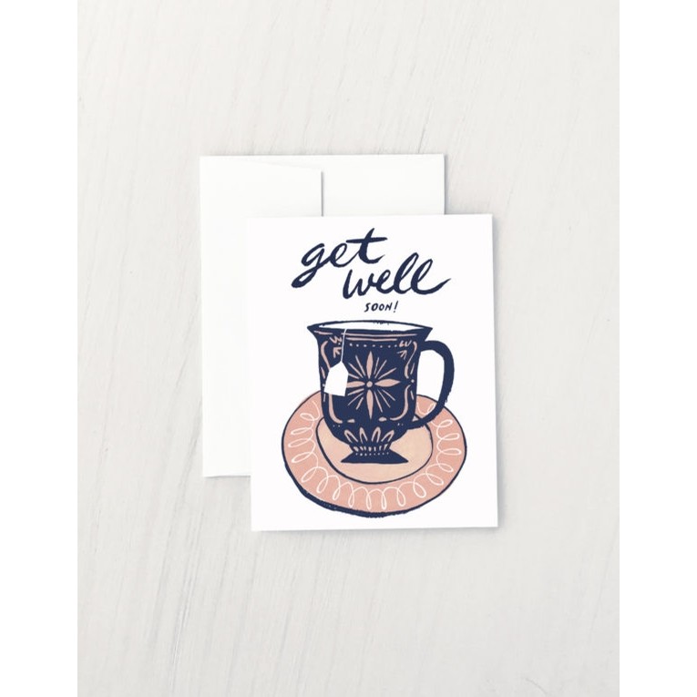 Greeting Card (Get Well Soon Tea Cup)