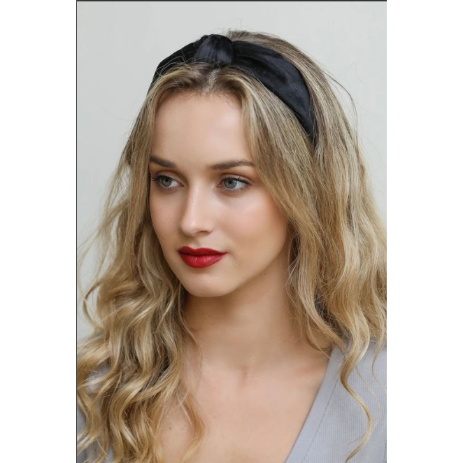 Velvet Knot Headband (Black)