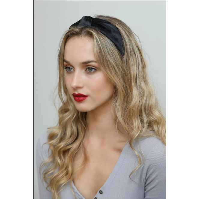 Velvet Knot Headband (Black)