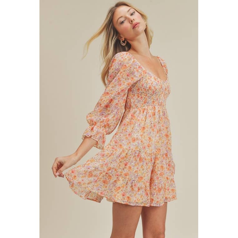 Daydreaming Mini Dress (Yellow Multi)