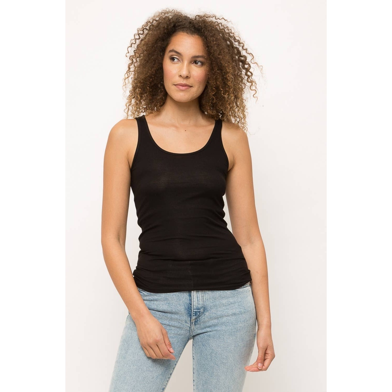 Basic Layering Tank Top (Black)