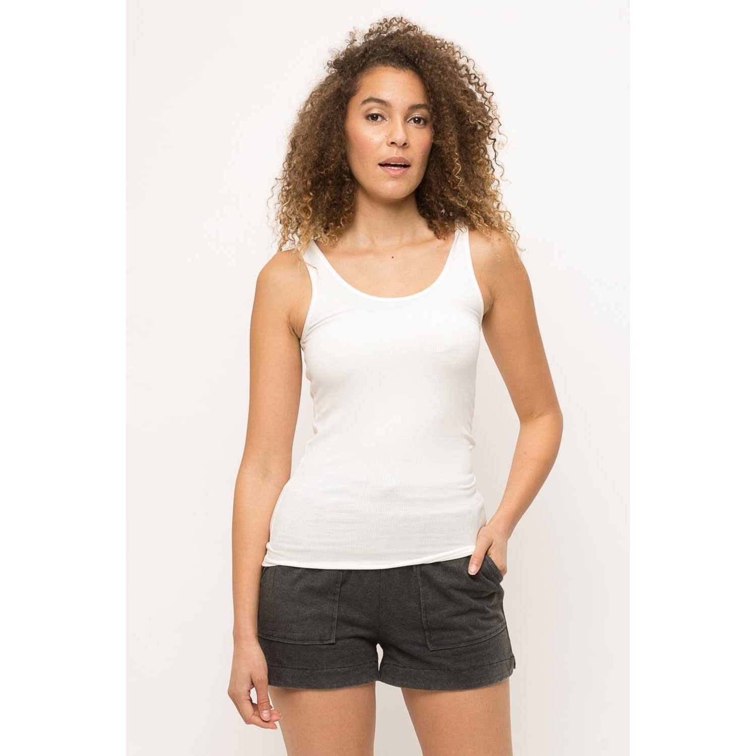Basic Layering Tank Top (White)