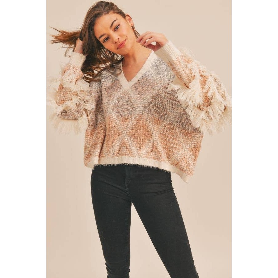 Sadie and Sage Soft Aztec Sweater 
