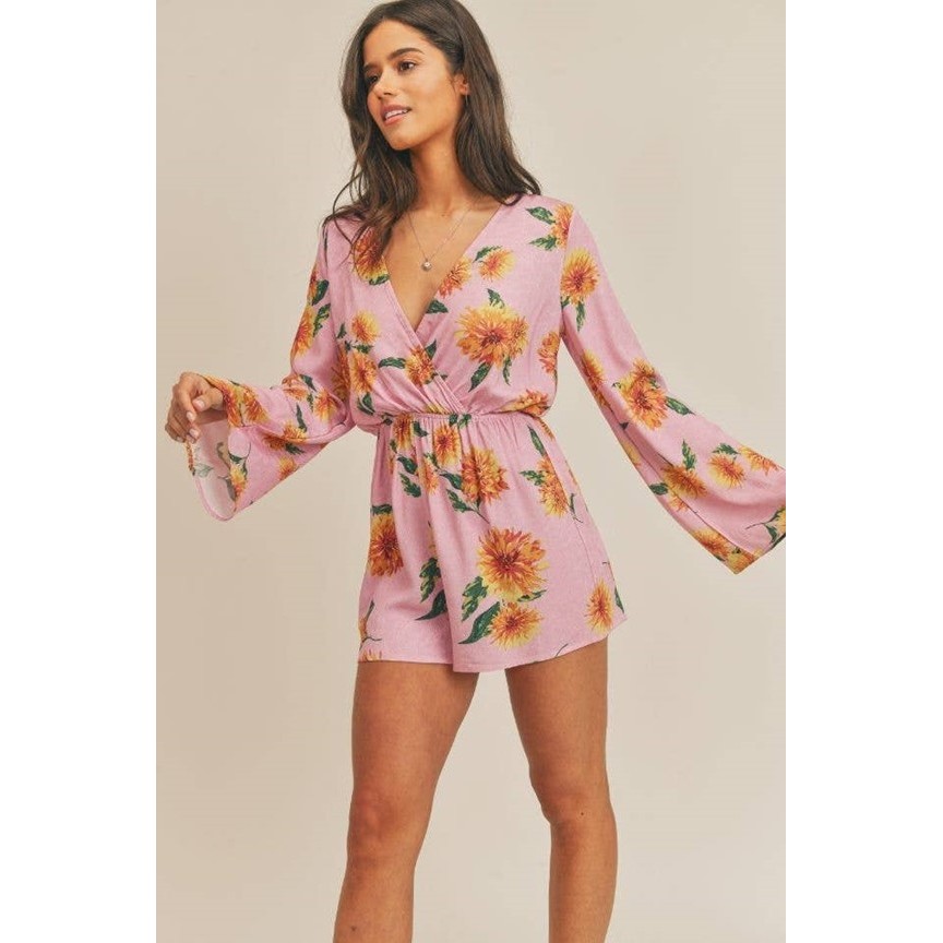 Rio Shorts Romper (Pink)