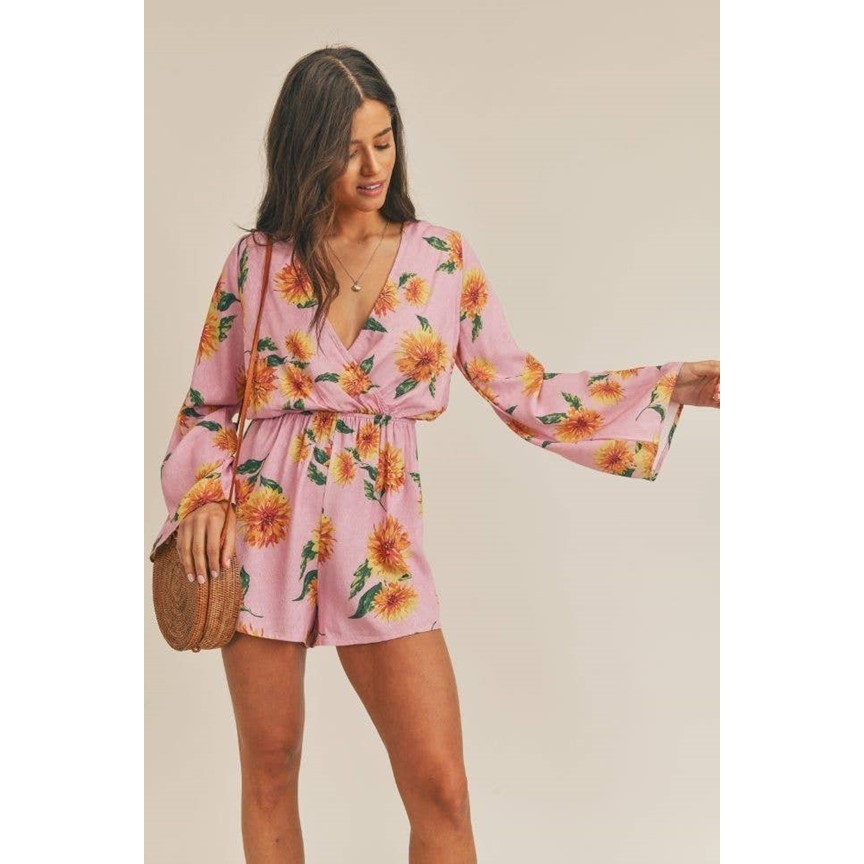 Rio Shorts Romper (Pink)