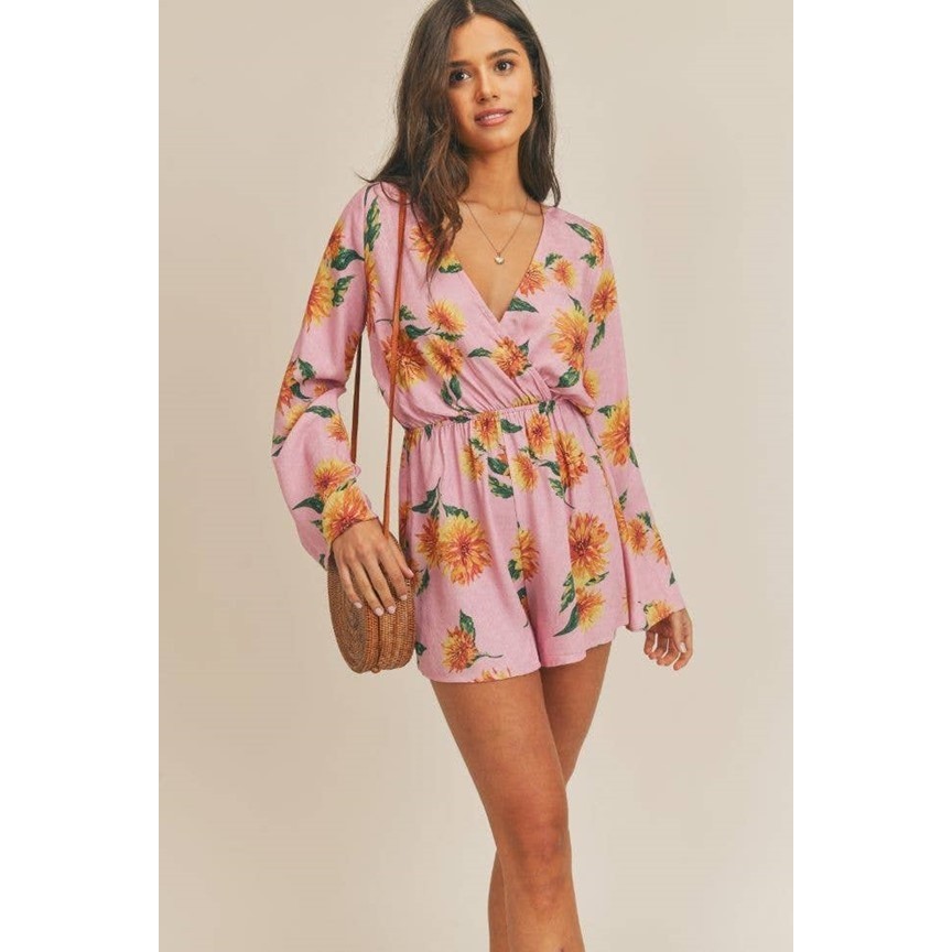Rio Shorts Romper (Pink)