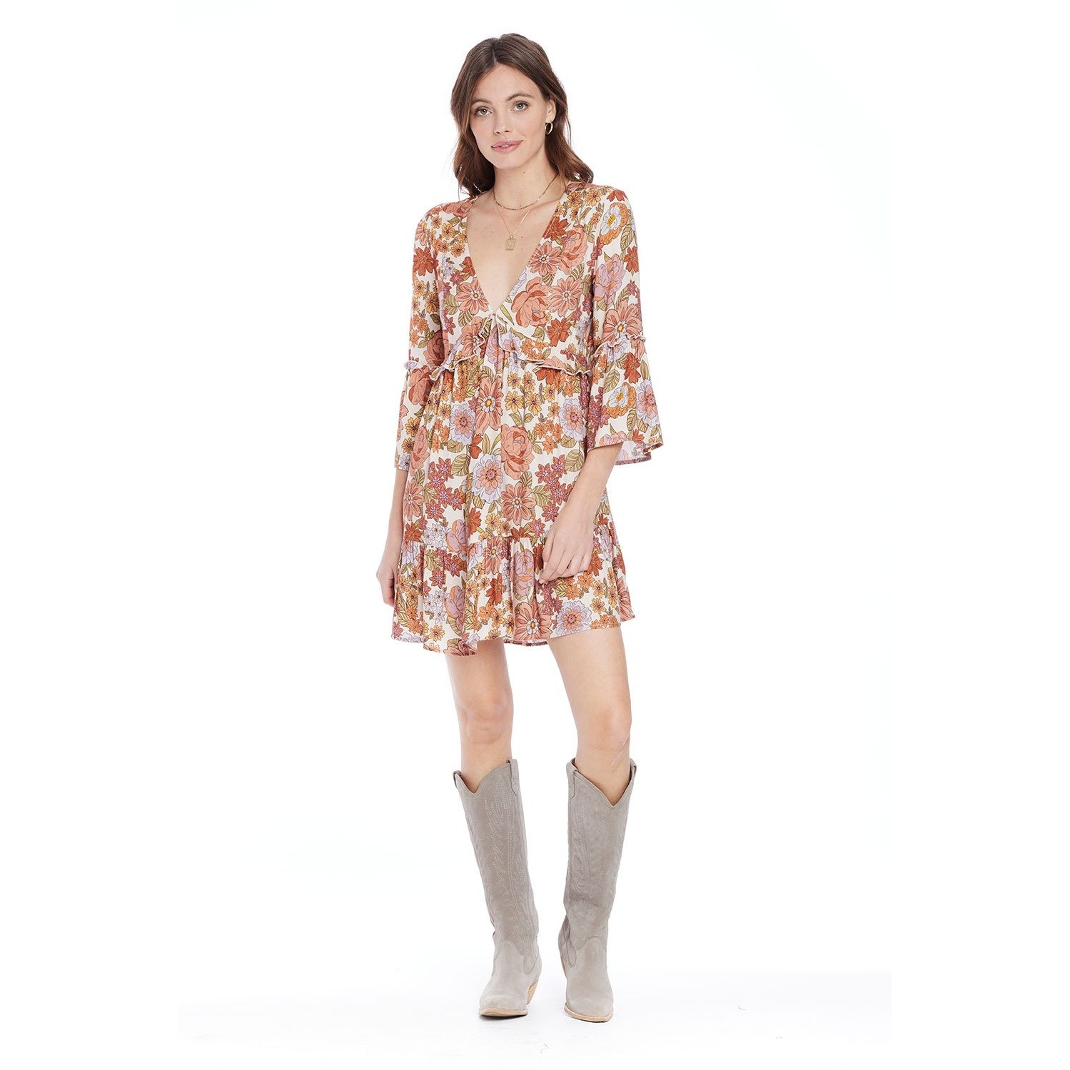 Ramblin Floral Mini Dress (Fall Floral)