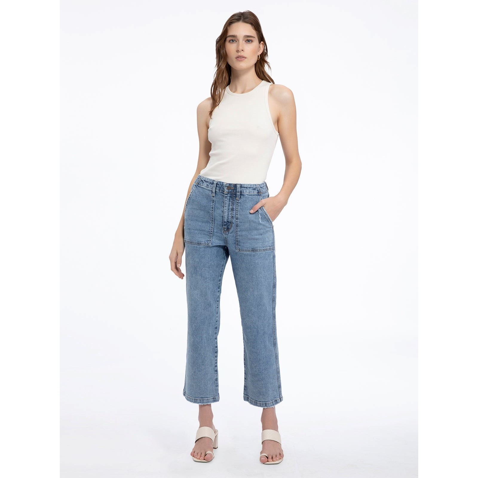 Vacation Crop Denim (Retro Wash)